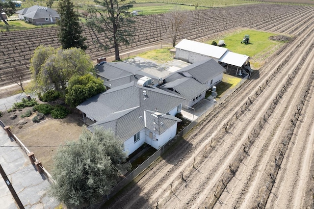 drone / aerial view with a rural view