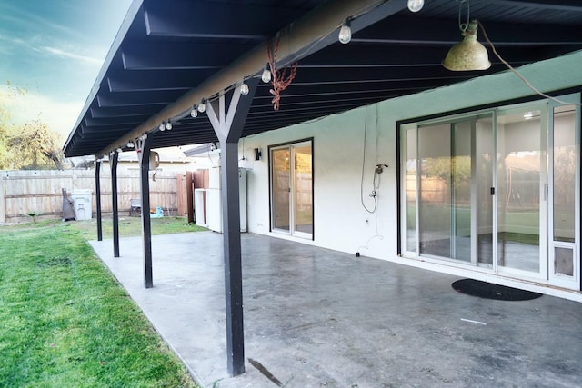 view of patio with fence