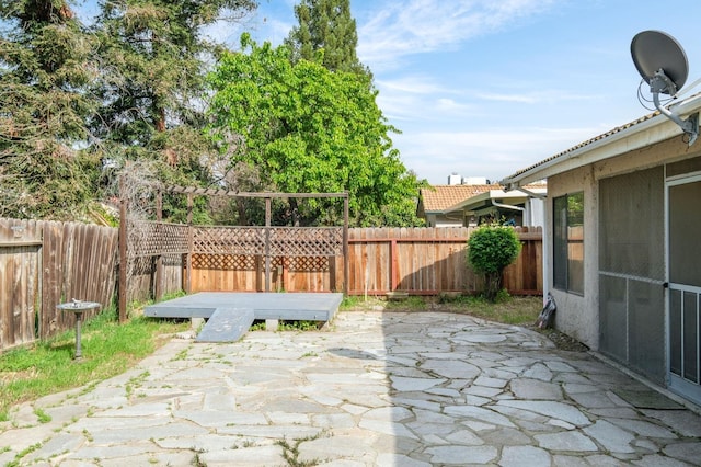 view of patio / terrace featuring a fenced backyard