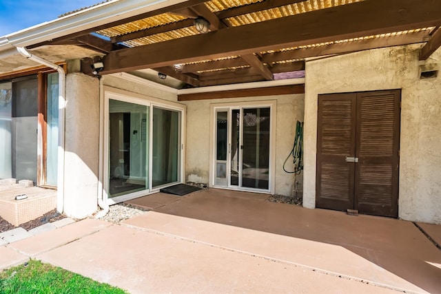 view of patio with a pergola