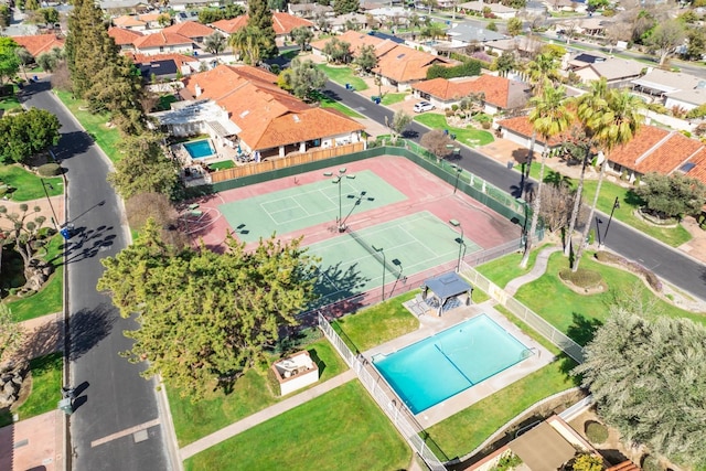 drone / aerial view with a residential view