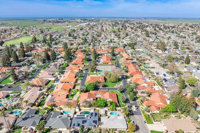 aerial view featuring a residential view