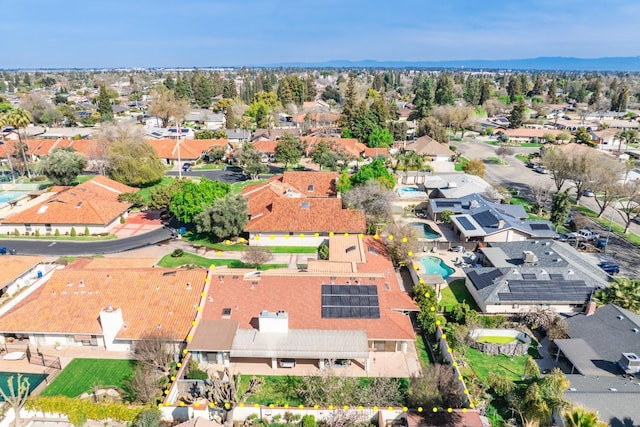 aerial view with a residential view