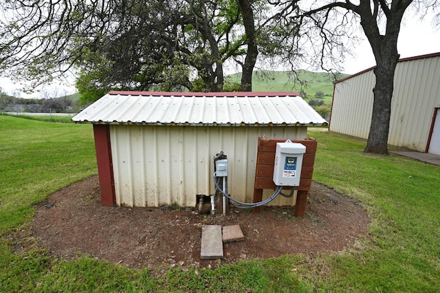 view of shed