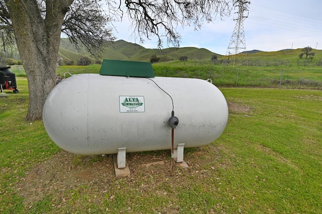 details with a mountain view and heating fuel