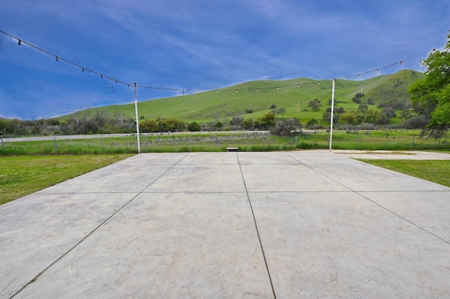 exterior space featuring a mountain view