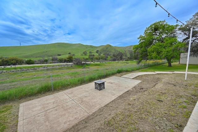 exterior space with a rural view
