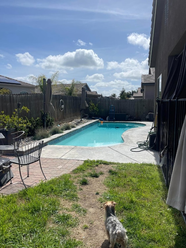 289 S Timberline Dr, Madera, CA 93637 - view of swimming pool featuring a patio area and a fenced backyard