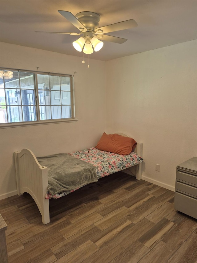 27261 Stanford Ave, Madera, CA 93637 - bedroom featuring wood finished floors and ceiling fan