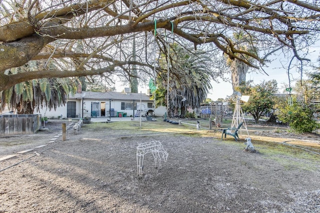 exterior space featuring fence
