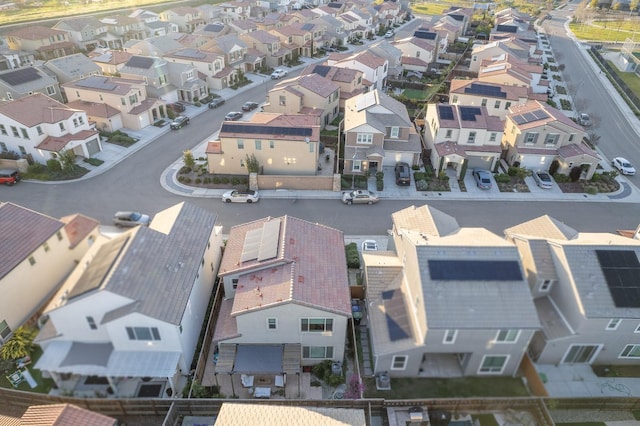 drone / aerial view with a residential view