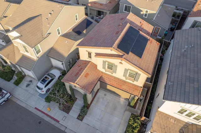 drone / aerial view featuring a residential view