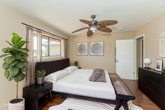 41371 Butte Way, Madera, CA 93636 - bedroom featuring wood finished floors and ceiling fan