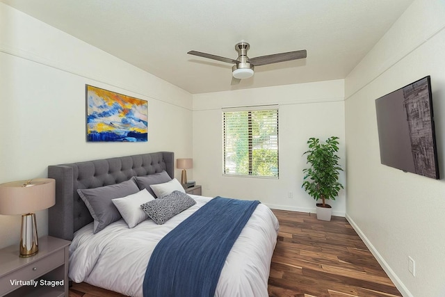 41371 Butte Way, Madera, CA 93636 - bedroom with wood finished floors and a ceiling fan