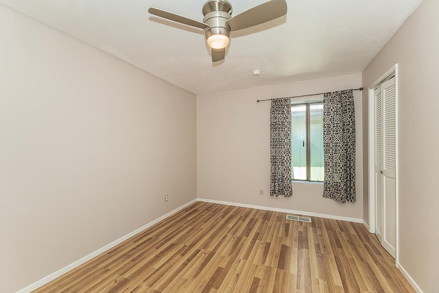 41371 Butte Way, Madera, CA 93636 - spare room featuring light wood-type flooring and a ceiling fan