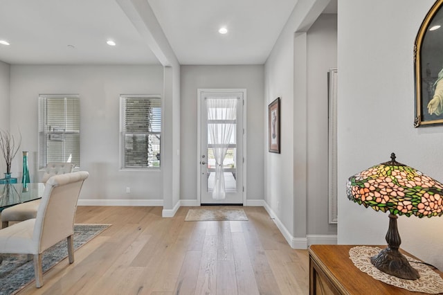 958 Beaver Pond, Madera, CA 93636 - entrance foyer with light wood-type flooring and recessed lighting