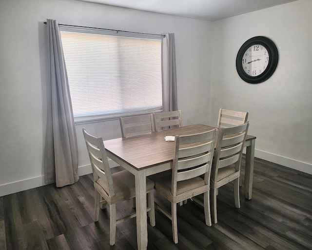 4336 E Austin Way, Fresno, CA 93726 - dining space featuring dark wood-style floors and baseboards