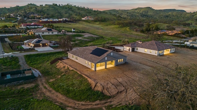bird's eye view featuring a mountain view