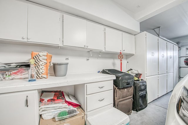 interior space featuring cabinet space