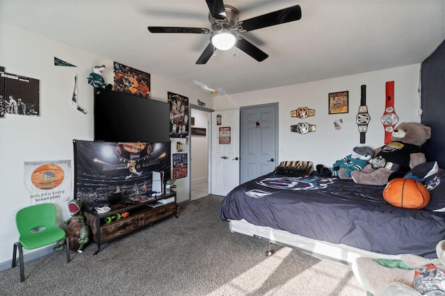18294 Rd 27, Madera, CA 93638 - carpeted bedroom featuring a ceiling fan