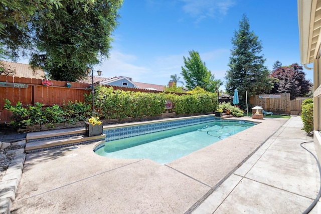 1110 Minarets Ave, Clovis, CA 93611 - view of pool with a fenced backyard and a patio area