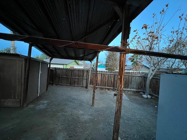 view of patio with fence