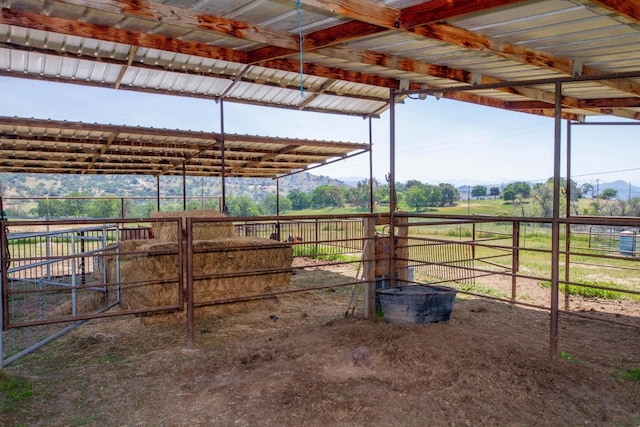 view of horse barn