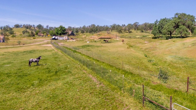 bird's eye view featuring a rural view