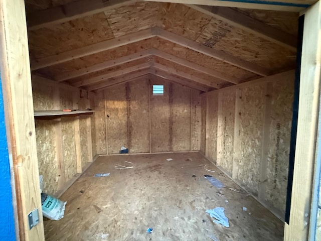 view of storage area