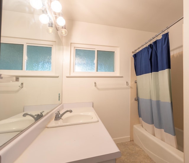 1436 W Keats Ave, Fresno, CA 93711 - full bath with vanity and shower / bath combo with shower curtain