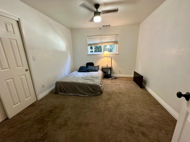 2589 W Barstow Ave, Fresno, CA 93711 - bedroom featuring carpet, a ceiling fan, and baseboards