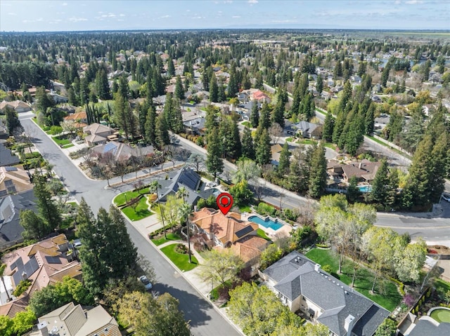 drone / aerial view featuring a residential view