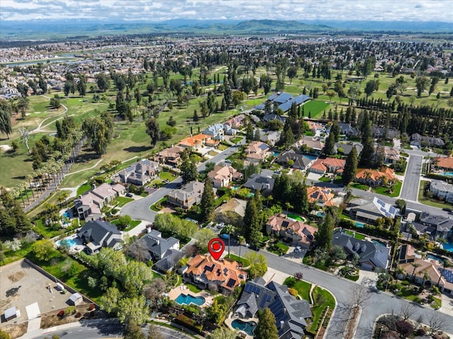 drone / aerial view with a residential view
