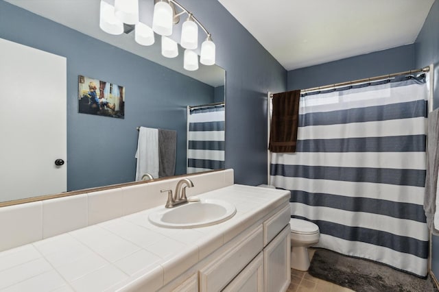 100 Rosewood Cir, Madera, CA 93637 - full bathroom with toilet, a shower with shower curtain, and vanity
