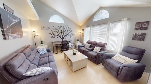 7186 N Gregory Ave, Fresno, CA 93722 - living area with healthy amount of natural light and lofted ceiling