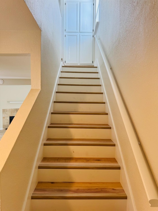 view of stairway