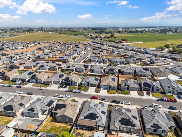drone / aerial view with a residential view