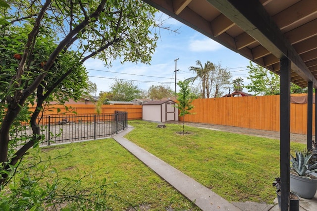 3154 E Montecito Ave, Fresno, CA 93702 - fenced backyard with a storage shed
