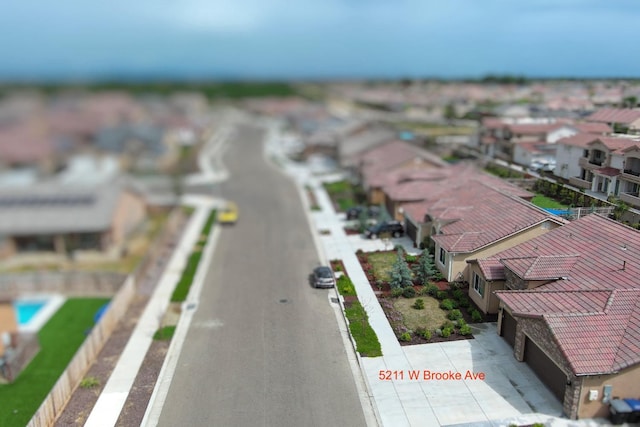 aerial view featuring a residential view