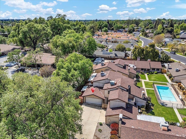drone / aerial view featuring a residential view