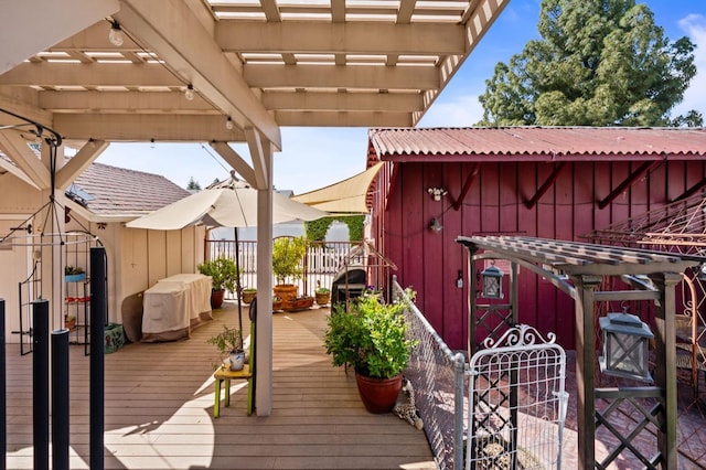 view of wooden deck