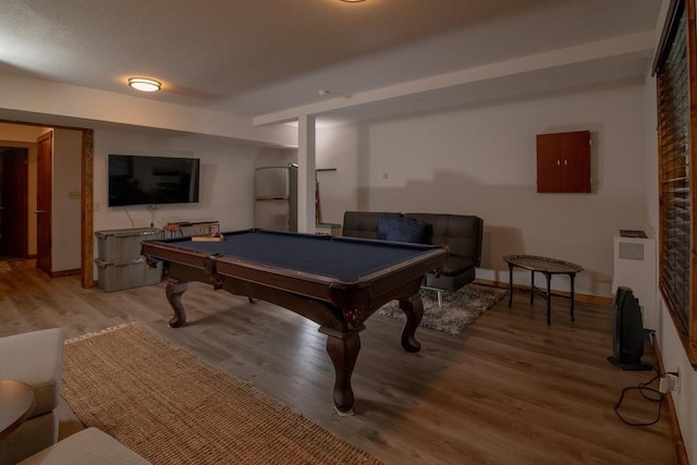 38660 Woodland Rd, Shaver Lake, CA 93664 - rec room featuring billiards, light wood-style flooring, and baseboards