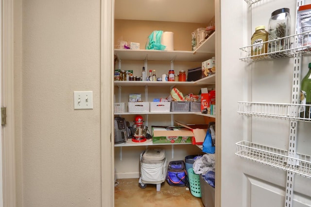 view of storage area
