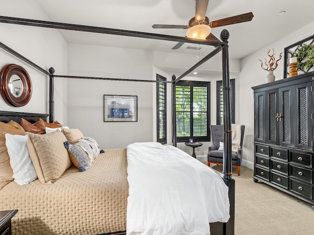 2567 E Sarazen, Fresno, CA 93730 - bedroom with carpet and a ceiling fan