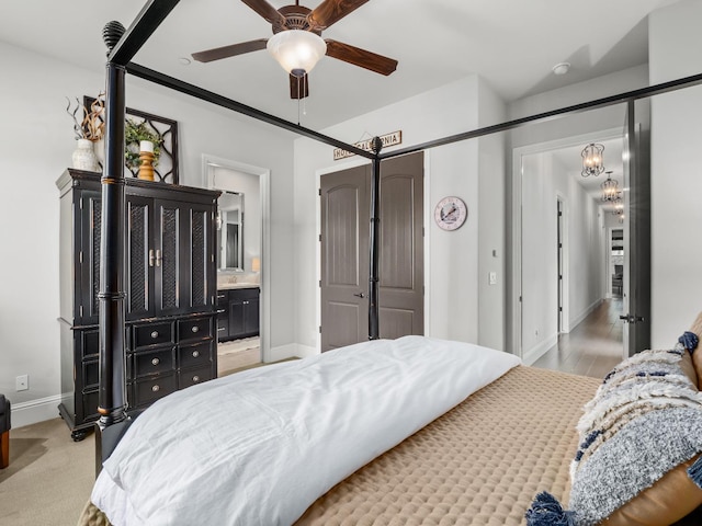 2567 E Sarazen, Fresno, CA 93730 - bedroom with a ceiling fan and ensuite bathroom