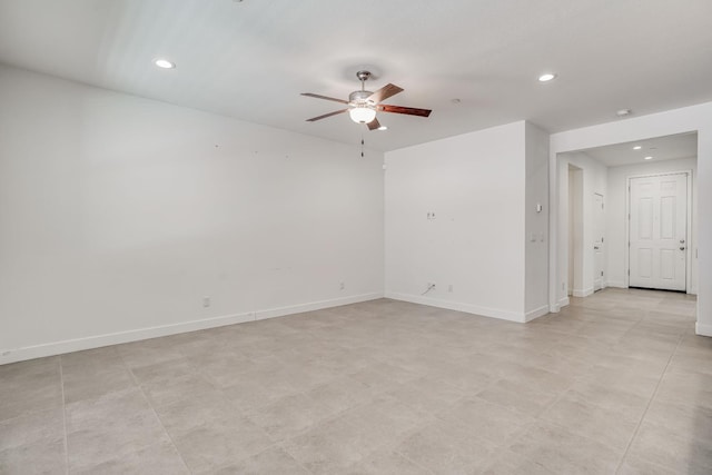 377 Wishon Way W, Madera, CA 93636 - unfurnished room featuring ceiling fan and recessed lighting