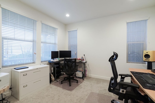377 Wishon Way W, Madera, CA 93636 - office area featuring light carpet and recessed lighting