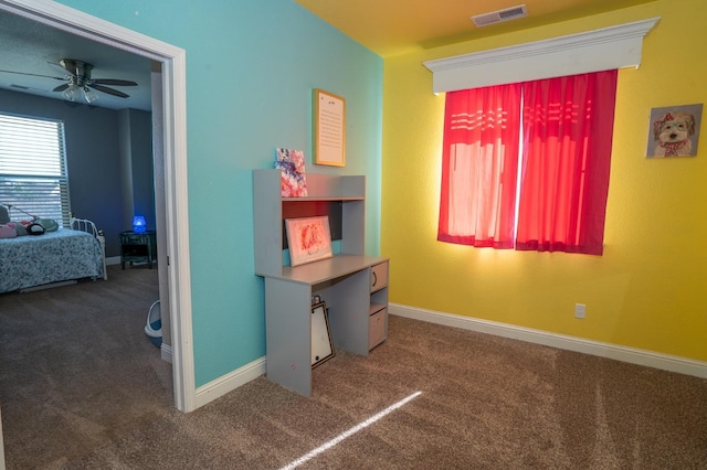 interior space featuring visible vents and baseboards