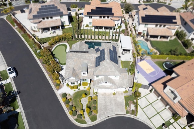 bird's eye view featuring a residential view