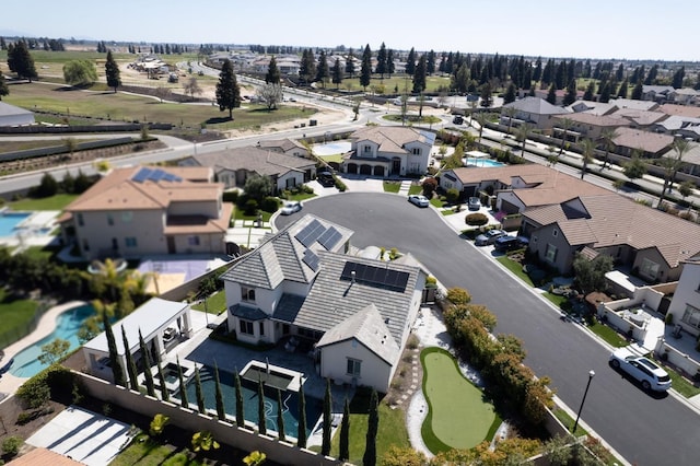 bird's eye view with a residential view